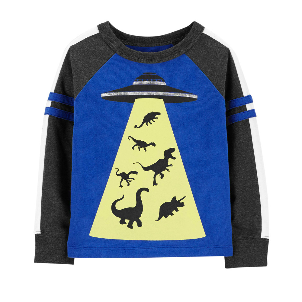 NWT OshKosh Alien Dinosaur Glow in the Dark Tee 2T